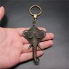 Elephant Horse Animal Duo Pendant Antique Bronze Metal Keychain with 30mm Ring for Students Hot Sale