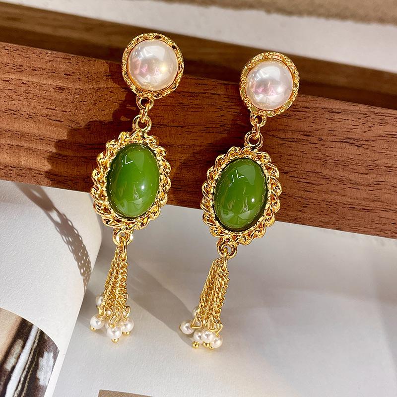 Classic Middle Women Girls Enamel Flower Earrings Ear Clip Vintage Elegant Lady High-end Party Banquet Accessories Jewelry