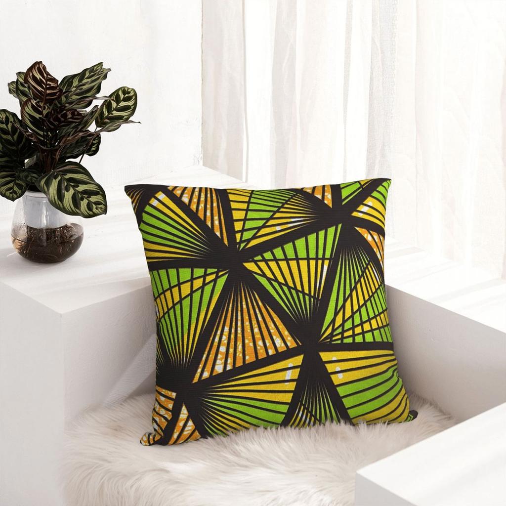 Kizomba Samakaka Ankara Print African Pattern Wax Design Square Pillowcase Cushion Cover Pillow Case Throw Pillow Cover