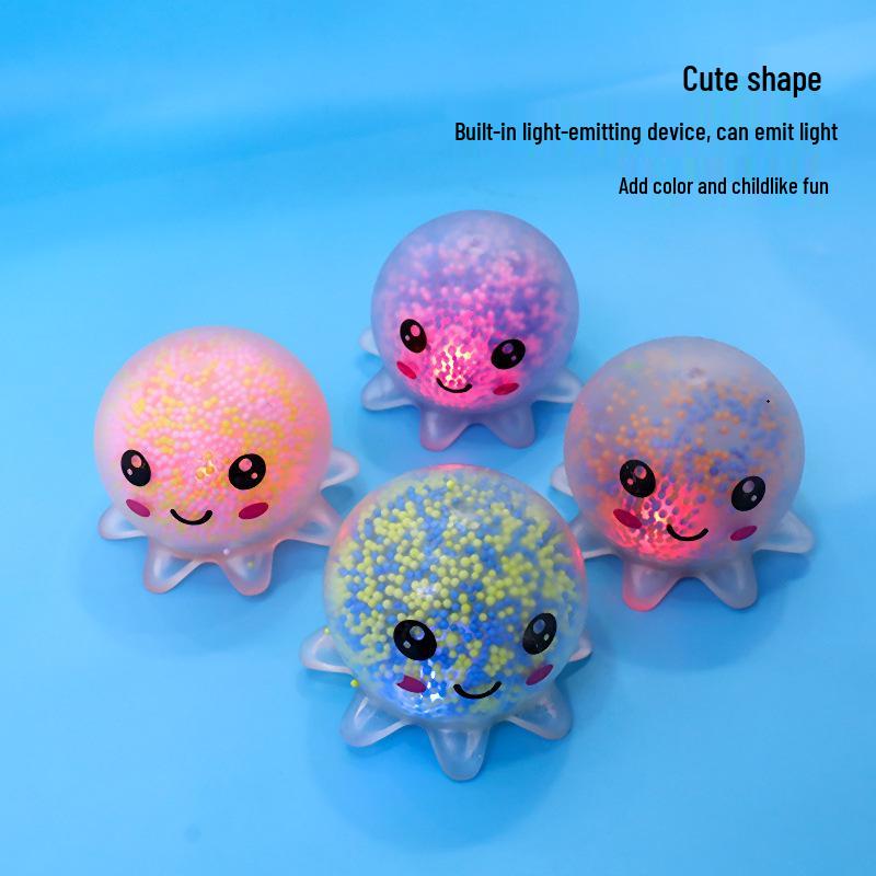 Octopus Ceiling Decompression Flashing Light Toy - Sticky Squeeze Novelty