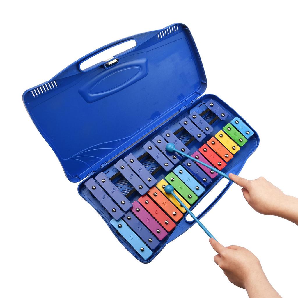 25 Notes Glockenspiel Xylophone Hand Knock Xylophone Percussion Rhythm Musical Educational Teaching Instrument Toy with