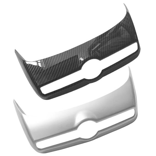 Carbon Fiber Pattern ABS Air Conditioning Switch Frame: Center Console Volume Button Decor.
