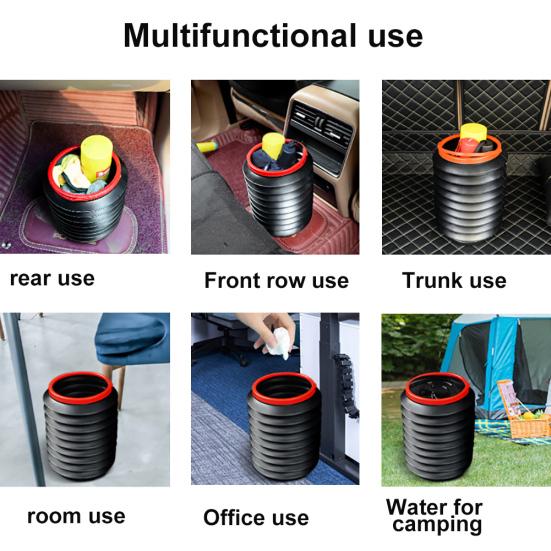 Portable Outdoor Fishing Car Trash Can Dustbin Telescopic Plastic Water Bucket