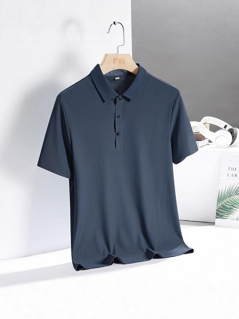 Ice Silk Polo Shirt: Men's & Women's Summer Lapel Short Sleeve, Custom Group Work Cultural Shirt with Collar