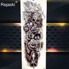 1PC Cool Totem Temporary Tattoo Fake Black Full Arm Tattoo Sticker For Men Summer Style Tatoos Decal