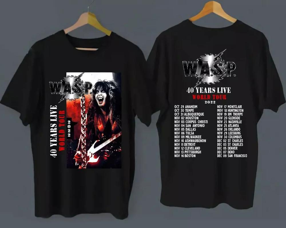 HOT!! W.A.S.P. Wasp 40 Years Live World Tour 2022 Shirt