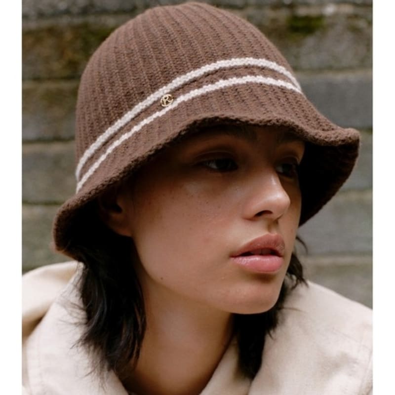 

ROUGE & LOUNGE Шерстяная шляпа в полоску (черный)_RA2E9AHT041KKK RA2E9AHT041KKK