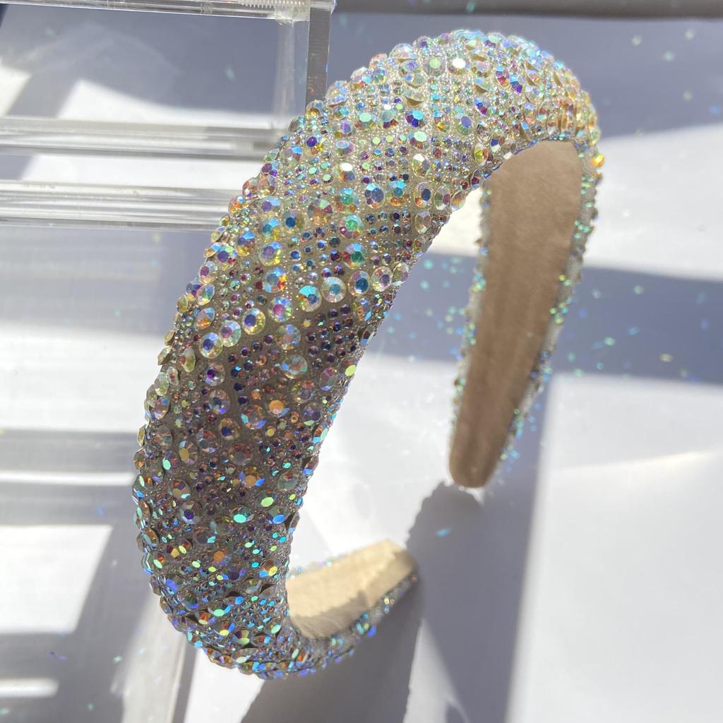 Women's 2025 Luxury Rhinestone Wide Headband: Versatile Bridal & Fashion Accessory