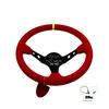 14 Inch 350mm Racing Drift Steering Wheel Suede Leather Deep  Steering Wheel