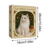 2025 2D Acryl Katze Adventskalender Katzenliebhaber Mystery Box Kätzchen Ornament Anhänger 24 Tage Weihnachts-Countdown Kalender Weihnachtsgeschenk