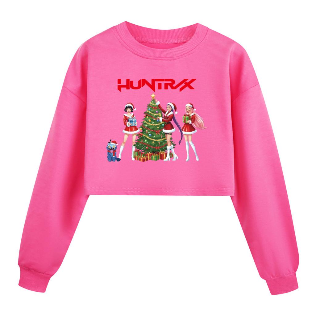 5085 Детский Рождественский Свитшот с Принтом Руми Зои Мира, Повседневный, с Длинными Рукавами и Круглым Вырезом 170cm розы красного