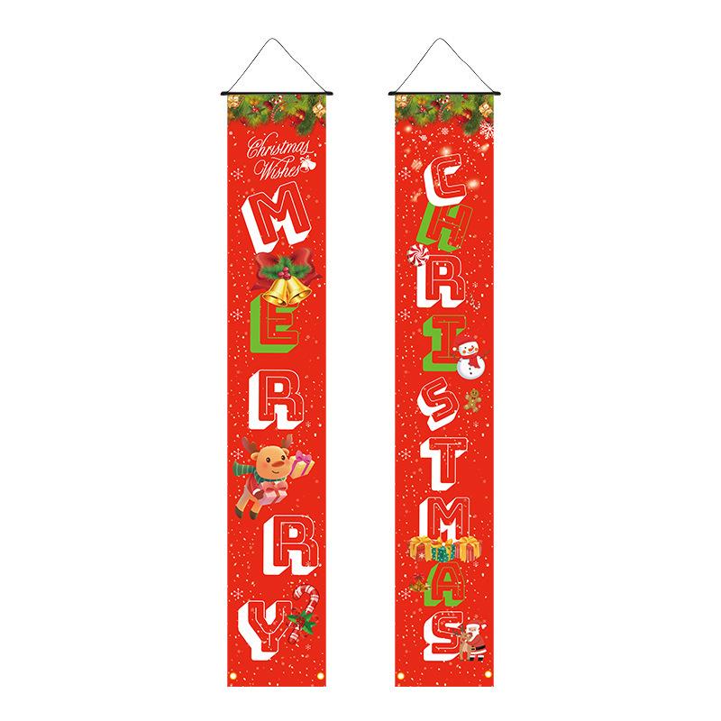 Christmas Nutcracker Couplets Door Curtain Flags | Festive Porch Decor