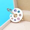 Enamel Fine Workmanship Shiny High Gloss Geometric Decoration Rust-resistant Exquisite Draw Palette Brooch