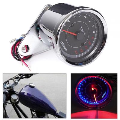 Stainless Steel Motorcycle Speedometer Tachometer Odometer Rev Counter 0-13000 RPM