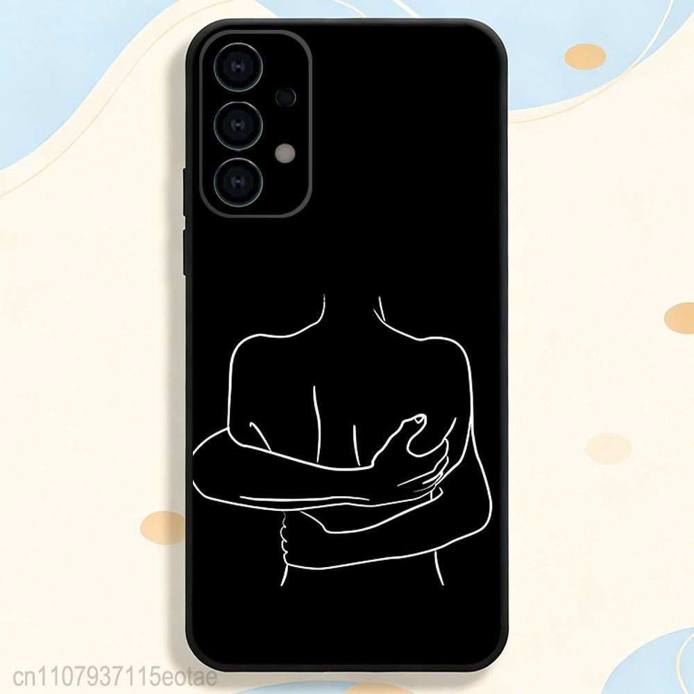 Sexy Body curve Art Woman Phone Case For Samsung S25,S26,S24,S21,S22,S23,S30,Ultra,S20,Plus,Fe,Lite,5G Black Cover