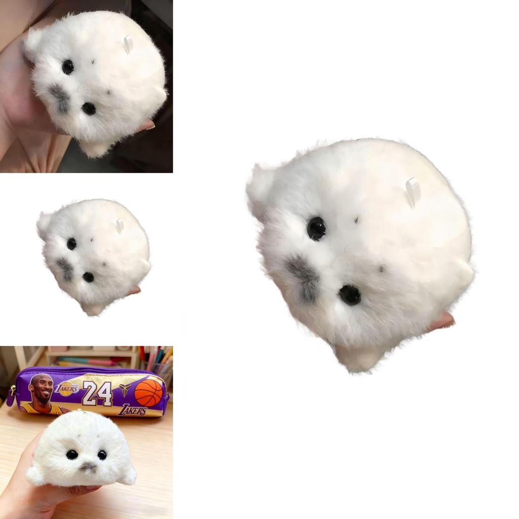 Plüschtier Meeresleben Niedlicher Robbenbaby Plüschtier mit Schlüsselanhänger für Kinder und Sammler