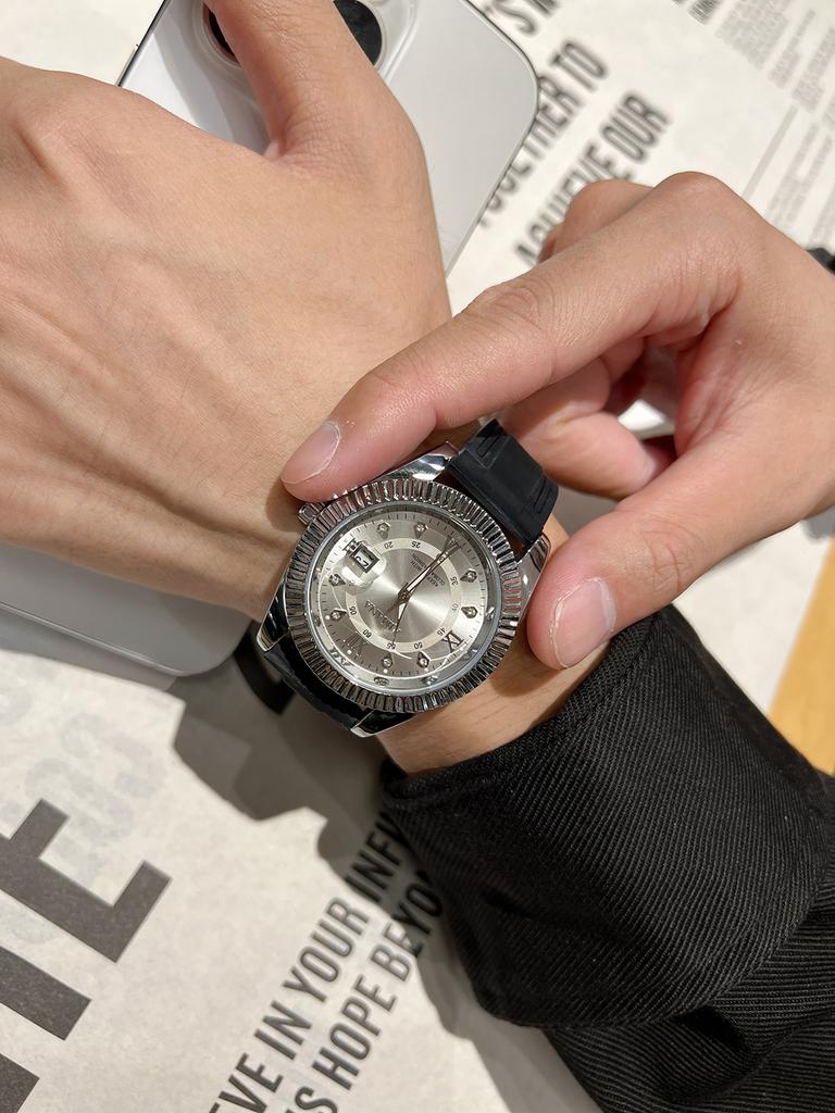 office man nice watch silicone band