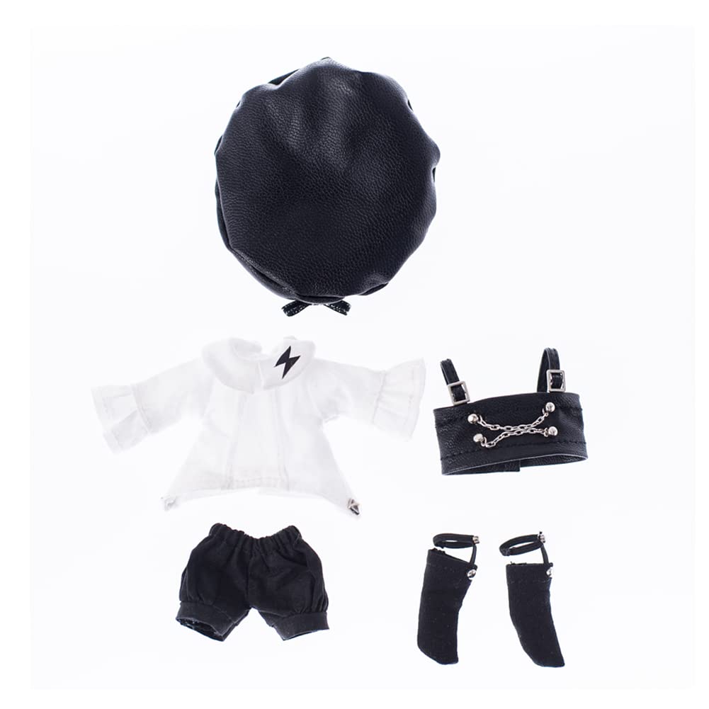 Rakulifey Obitsu 11 Clothing Set Clothes Long Sleeve Shirt Vest Hat Shorts Socks OB11 Size Costume Set Doll Clothes Obitsu Doll Clothes 5 Piece Set