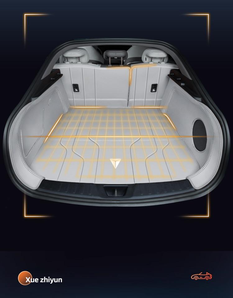 Deep Blue 2026 Full Coverage Leather Trunk Mat for Tail Box Interior Modification