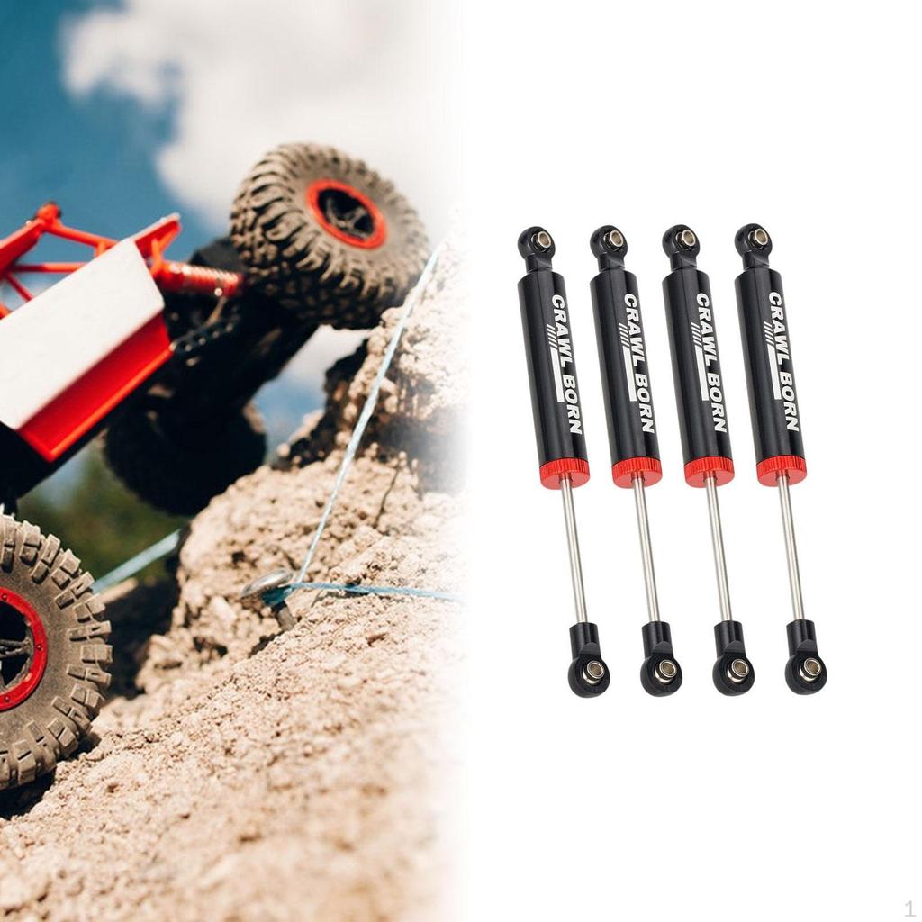 4 Pieces RC Car Shock Absorbers Dampers Alloy Oil Replacement with Screw for 1/10
