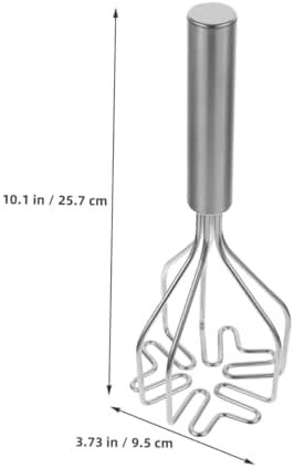 2-Piece Stainless Steel Manual Crusher, Kitchen Multi-Function Masher for Avocado Potato Meat Beans, Ergonomic Design
