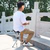 Foldable Anti-Fall Crutch Stool: Portable, Lightweight, Telescopic, Triangular Seat for Hiking