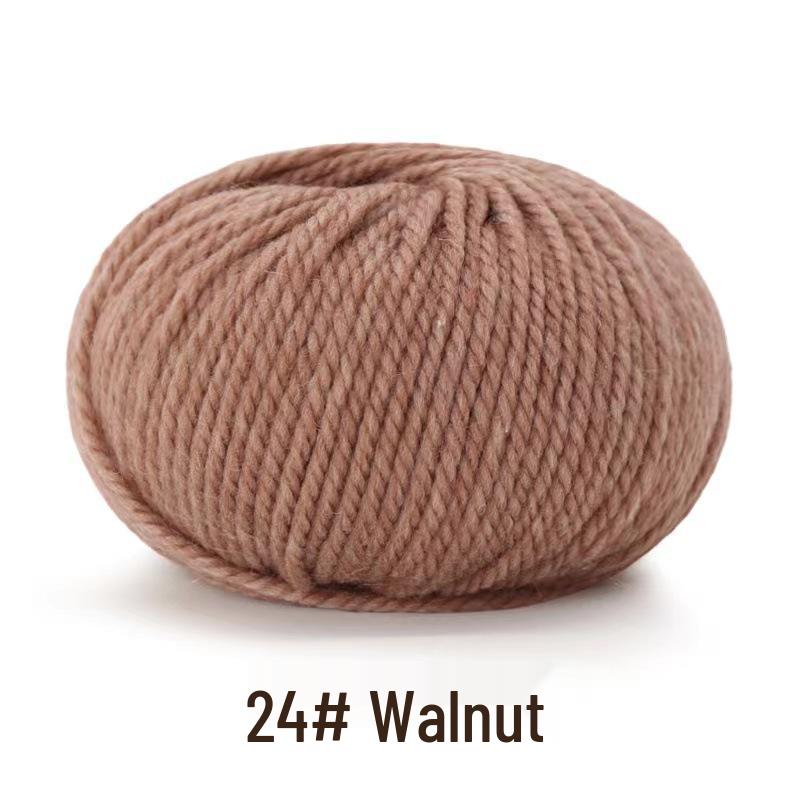 Yak Down 3-Strand Wool Yarn for Hand-Knitted Medium-Thick Sweaters, Cardigans, Scarves, and Hats