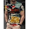 Herren Mode 3D Gedrucktes Herren T-Shirt Rundhals Kurzarm Trendige Streetwear