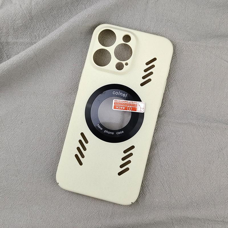 For iPhone 13 12 11 Plus X Xs Xr Pro Max mini Rock Sand Ice Magnetic Magnifier Heat Dissipation Matte PC Case Breathable Cooling Anti-slip Cover Shell