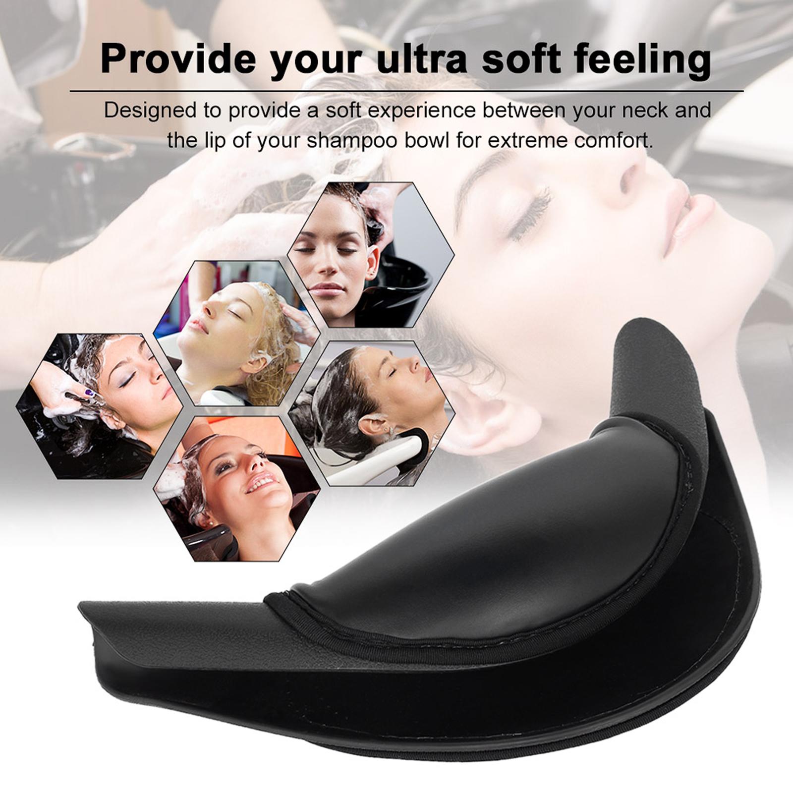 

Hair Spa Neck Rest Pillow Salon Shampoo Bowl Gripper Soft Silicone + Sponge Neck Rest Cushion Hair Wash Sink Basin