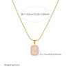 Gold Plated Stainless Steel Coconut Tree Enamel Pendant Necklace for Women