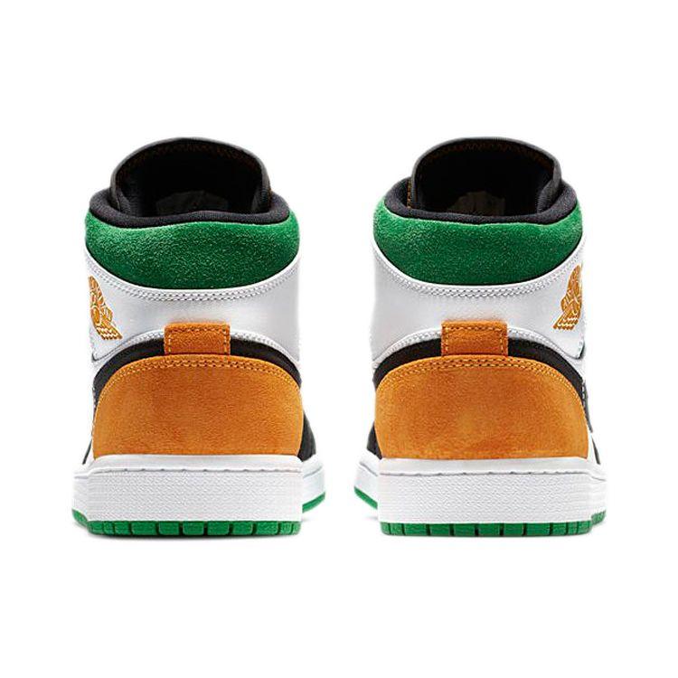 Air Jordan 1 Mid SE Oakland Men Sneakers White Laser-Orange Black 852542-101
