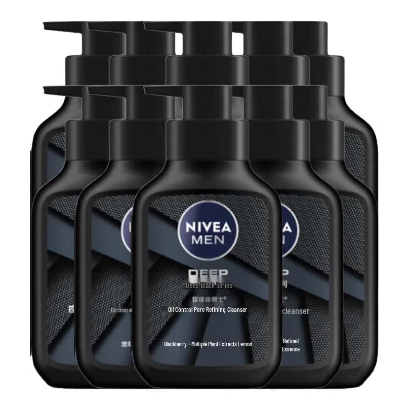 NIVEA Men Oil Control Pore Minimizing Facial Cleanser, 10-Pack