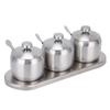 Seasoning Pot Set 304 Stainless Steel Condiment Spice Salt Sugar Pepper Bottle Container