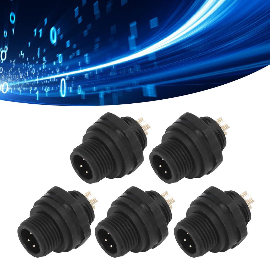 5Pcs Industrial Waterproof Connector IP67 4 Pin Electrical Aviation Wire Cable Quick Plug Socket E7 Buckle