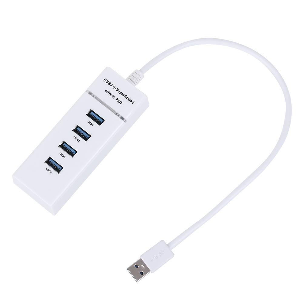 Computer Laptop Ultra Slim External High Speed Expander 4 Ports Splitter USB 3.0 Hub Adapter