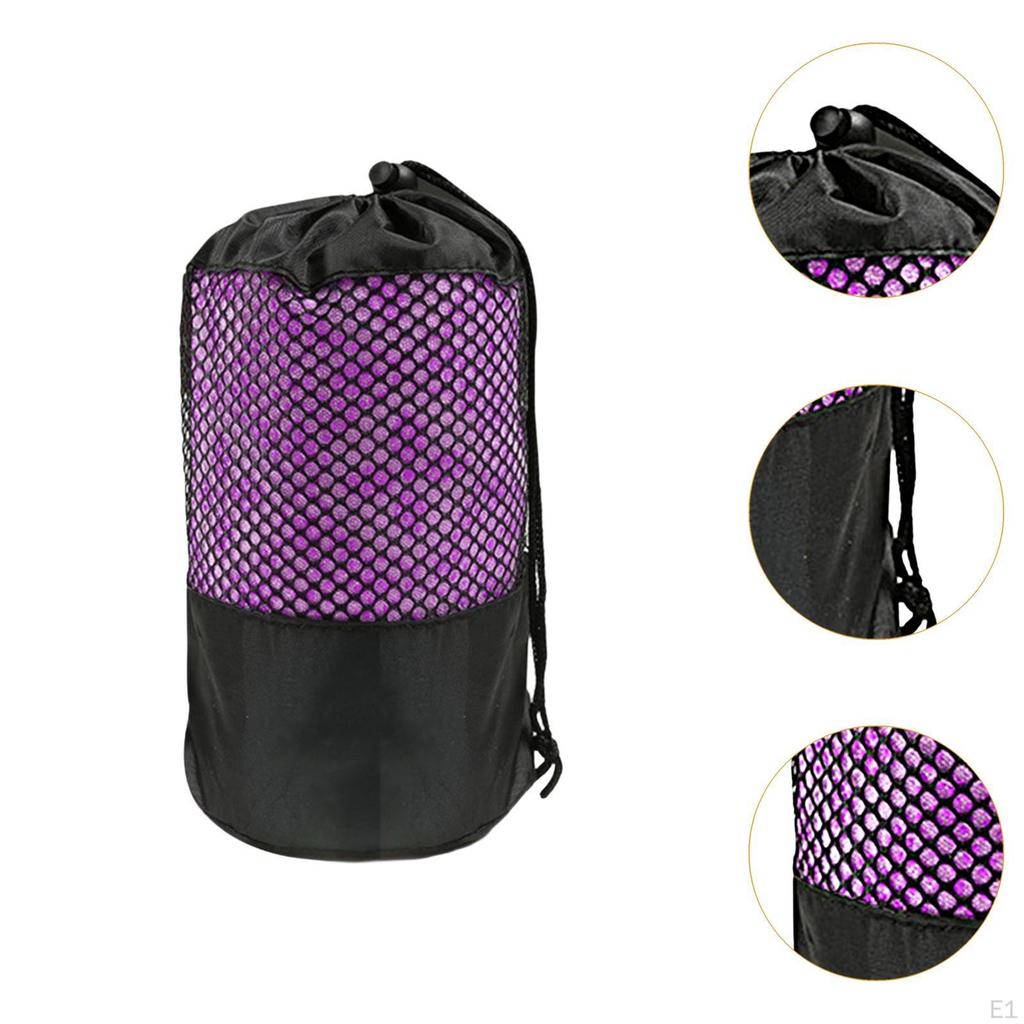 Mat Towel Non Slip Grip with Mesh Bag Equipment Soft Microfiber for Home Gym Training Workout