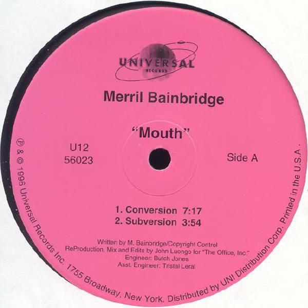 

12inch Record MERRIL BAINBRIDGE Mouth U1256023 Universal Recor 1996 US Dance Electronica Used