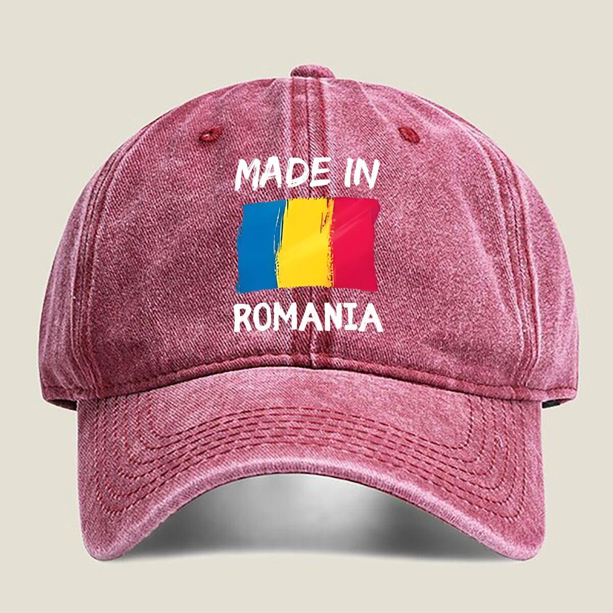 

Made in RoUnisexia Flag Fashion Washed Baseball Cap Hat Outdoor Activities One Size