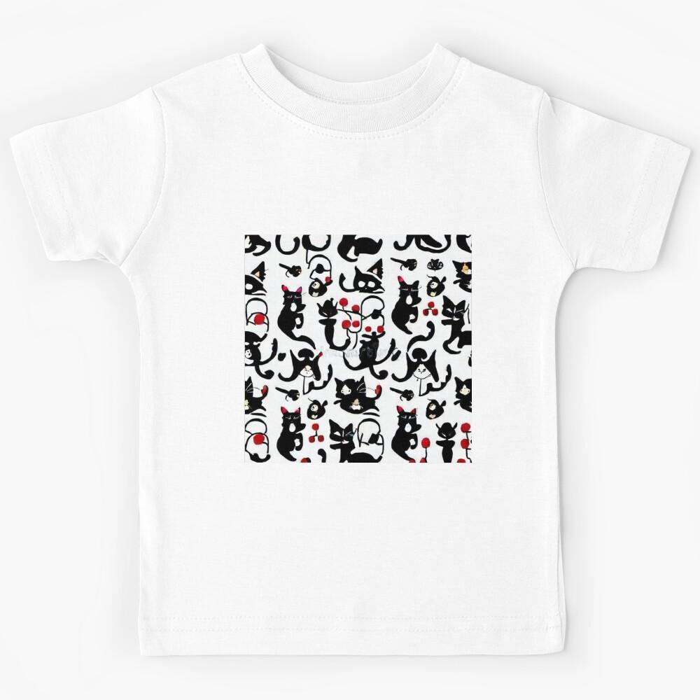 Cat Pattern Kids T-Shirt 140