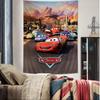 Cars 3 Film Lightning McQueen Colorful Tapestry Wall Hanging Hippie Flower Wall Carpets Dorm Decor Wall Art Decor