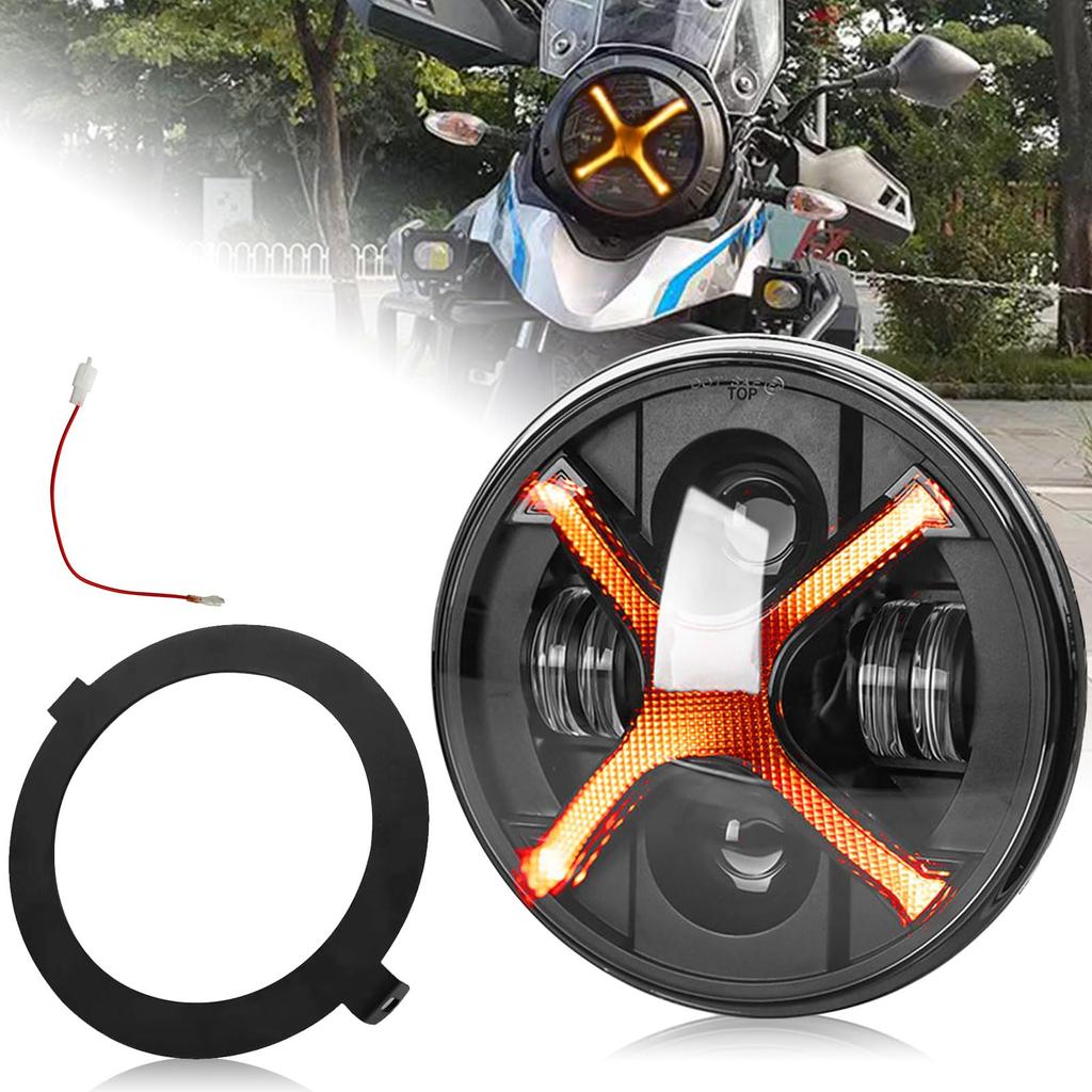 Motikvans 250 LED Headlight H4 High Beam Low Beam Switching DRL Headlight Application Suzuki Vstrom 250 DL250 High Brightness Waterproof DRL V-Strom