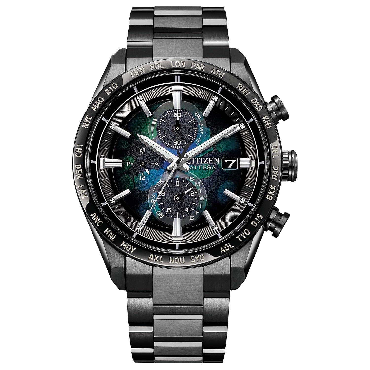 

Atessa Brand Watch 100th Anniversary Limited Model Eco Drive Radio Controlled Watch Waterproof Black [Citizen] CITIZEN AT8286-65E для чоловіків