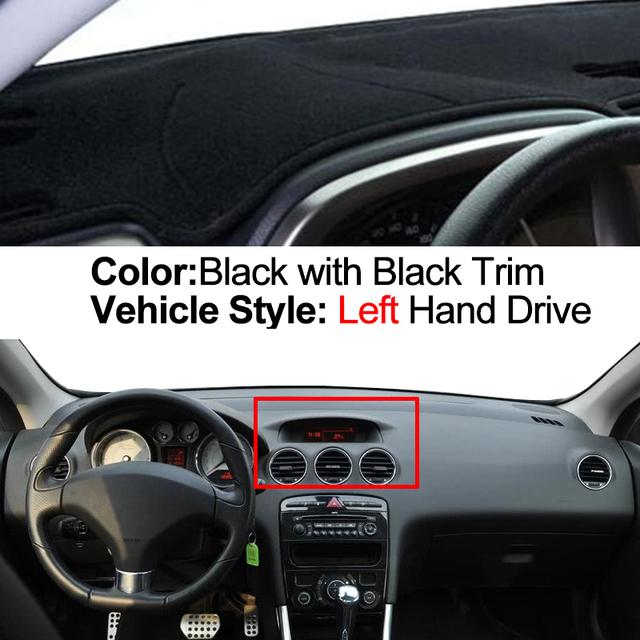 For Peugeot 308 308SW 308GTI T7 2007 - 2013 Car Inner Dashboard Cover Auto Dash Mat Carpet Sun Shade Dashmat Rug Cushion 2012