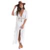 Women's Lace Patchwork Lace-up Long Shawl Cardigan for Bikini