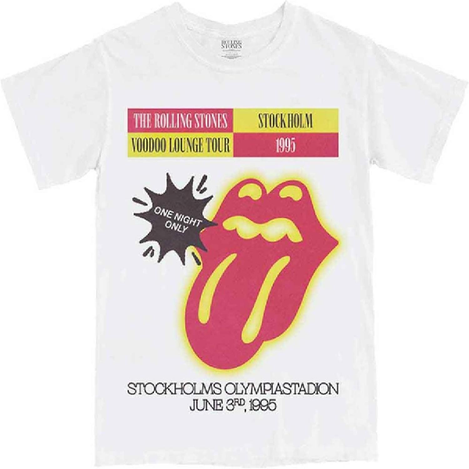 Футболка The Rolling Stones Voodoo Lounge Стокгольм 1995 Официальная Унисекс Белая S