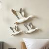 3 Pcs Wooden Duck Wall Decor Rustic Flying Birds Wall Art Vintage Farmhouse Hanging Ornaments for Living Room Bedroom Office