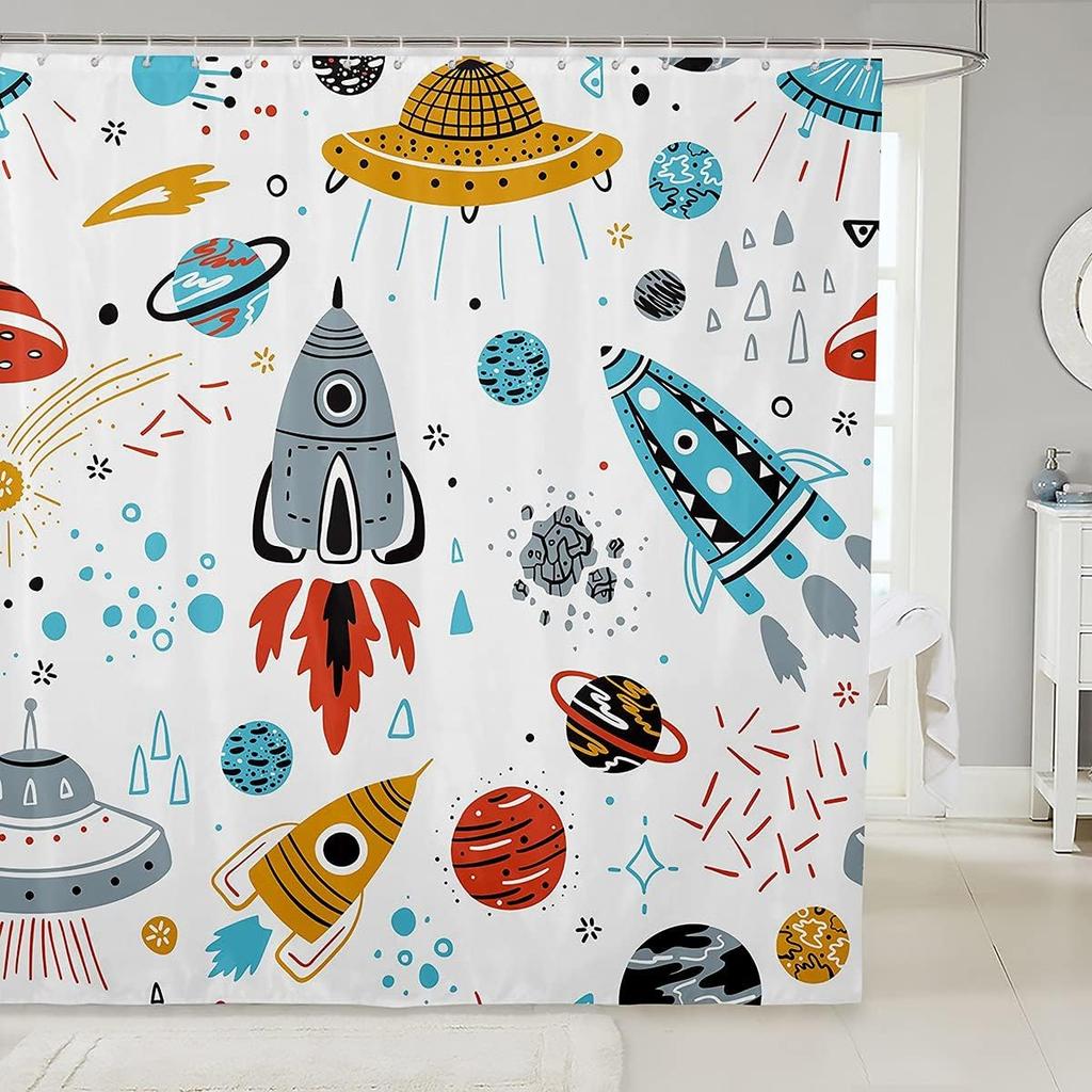 Kids Dog Shower Curtain Puppy Cat Kitten Pattern Bathroom Shower Curtain Set for Boys Teens 3D Pet Animal Bath Curtain Cute