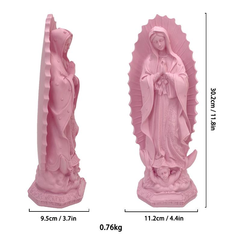 Resin Handicrafts Virgin Mary Christian Sculpture Catholic Goddess Sculpture Decorative Figurines Home Decoration Accessories