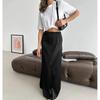 Fashion New Arrival Satin Skirt Fashionable All-Match Long Skirt Solid Color High Waisted Skirt